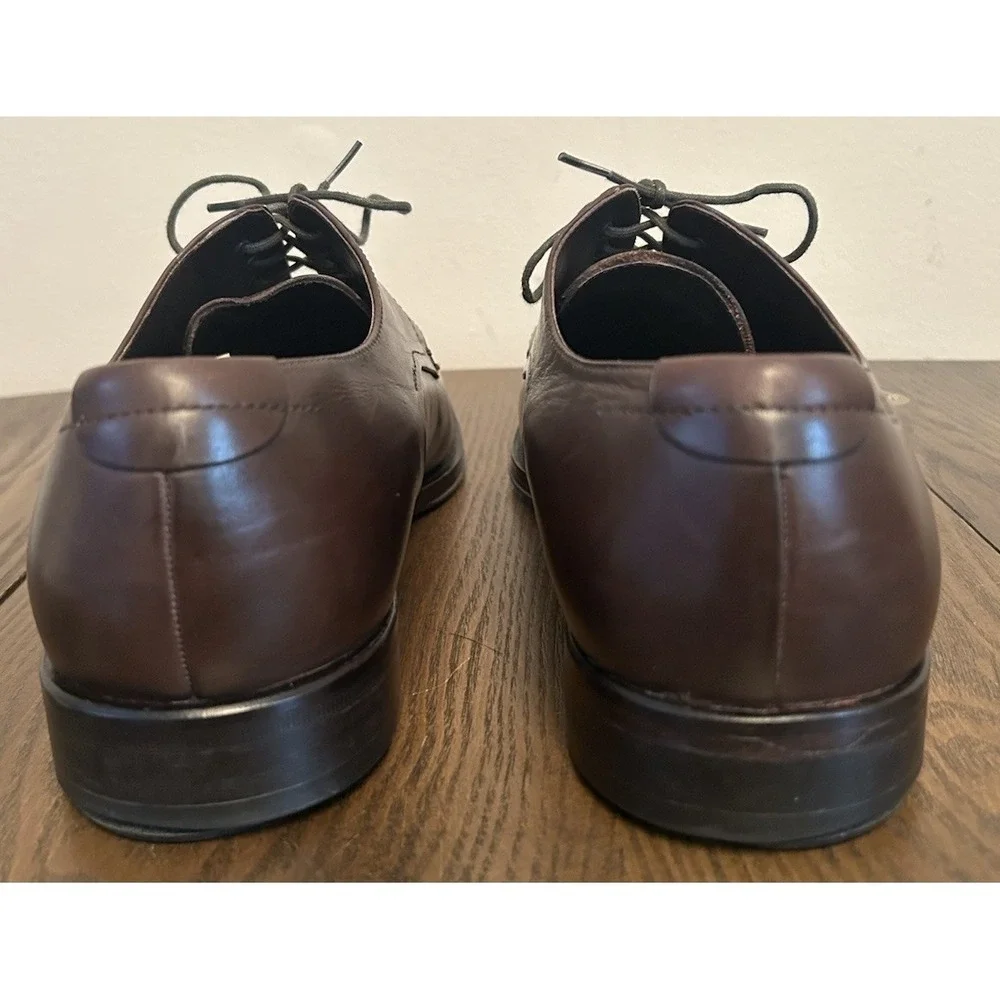 HUGO BOSS Brown dress leather shoes mens size 9